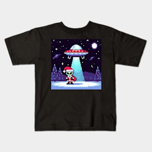 Alien Santa Sprite Art UFO Kids T-Shirt